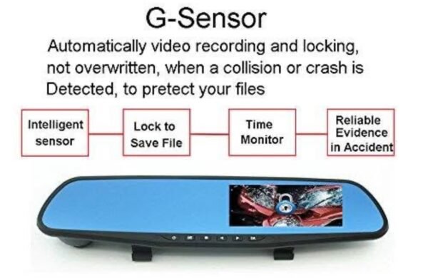 Car Mirror with Dash Cam & Rear Camera Full HD – 4.3” LCD 4 img 7734