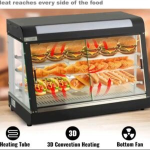 Electric Curved Glass Display Showcase – Food Warmer 11 Electric Curved Glass Display Showcase – Food Warmer - Image 4