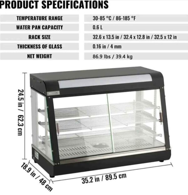 Electric Curved Glass Display Showcase – Food Warmer 1 img 7809