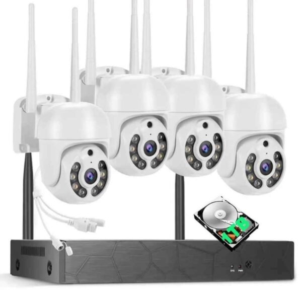 Wireless Security Camera System 8CH NVR 4PCS Outdoor WiFi Surveillance PTZ Home 4 img 7912