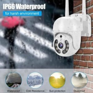Wireless Security Camera System 8CH NVR 4PCS Outdoor WiFi Surveillance PTZ Home 6 Wireless Security Camera System 8CH NVR 4PCS Outdoor WiFi Surveillance PTZ Home - Image 1