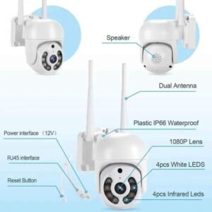 Wireless Security Camera System 8CH NVR 4PCS Outdoor WiFi Surveillance PTZ Home 8 Wireless Security Camera System 8CH NVR 4PCS Outdoor WiFi Surveillance PTZ Home - Image 3