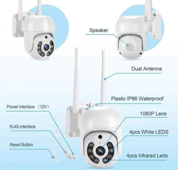 Wireless Security Camera System 8CH NVR 4PCS Outdoor WiFi Surveillance PTZ Home 2 img 7915