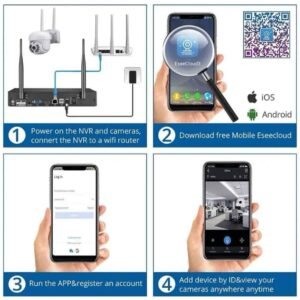Wireless Security Camera System 8CH NVR 4PCS Outdoor WiFi Surveillance PTZ Home 9 Wireless Security Camera System 8CH NVR 4PCS Outdoor WiFi Surveillance PTZ Home - Image 4