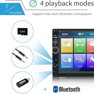 2 Din Car Radio 7018B Autoradio Touch Screen Audio Radio Bluetooth Video MP5 7" Multimedia Player - Image 1