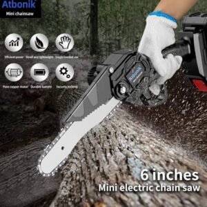 Mini Chainsaw,6-Inch Battery Powered hand Chainsaw Cordless electric saw Rechargeable 6 Mini Chainsaw,6-Inch Battery Powered hand Chainsaw Cordless electric saw Rechargeable - Image 2