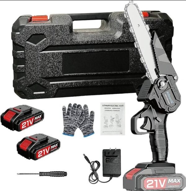 Mini Chainsaw,6-Inch Battery Powered hand Chainsaw Cordless electric saw Rechargeable 3 img 7981
