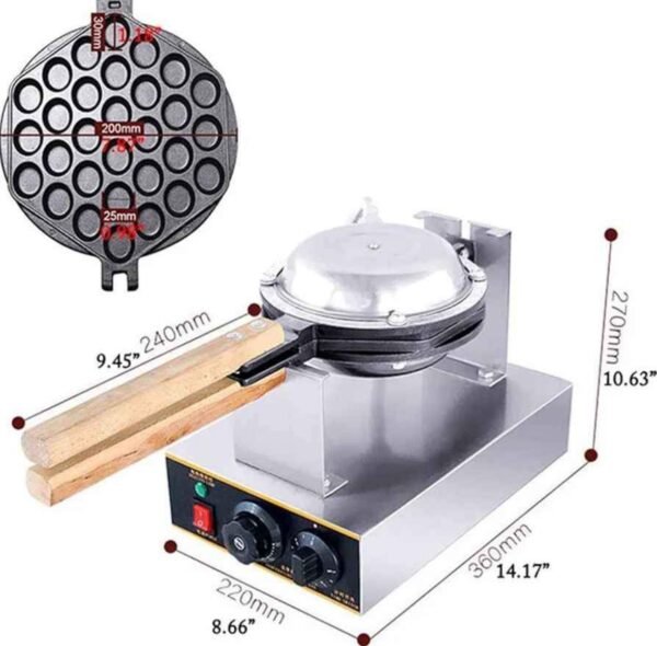 Commercial Waffle Maker, 1400w Stainless Steel Non-Stick Electric Waffle Machine 3 img 7990