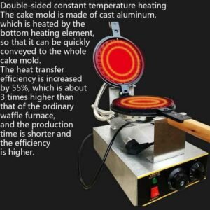 Commercial Waffle Maker, 1400w Stainless Steel Non-Stick Electric Waffle Machine 14 Commercial Waffle Maker, 1400w Stainless Steel Non-Stick Electric Waffle Machine - Image 5