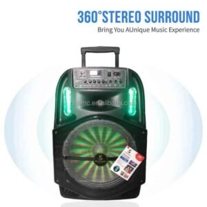 CH-8615 Portable Trolley Speaker With Wireless Microphone Simulation Active 15inch Professional 4 CH-8615 Portable Trolley Speaker With Wireless Microphone Simulation Active 15inch Professional - Image 2