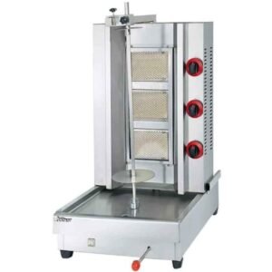 GB800 3-4-5 Electric Gas Kebab Roaster Stainless Steel Doner Vertical BBQ Grill Shawarma Rotisserie Machine 12 GB800 3-4-5 Electric Gas Kebab Roaster Stainless Steel Doner Vertical BBQ Grill Shawarma Rotisserie Machine - Image 4