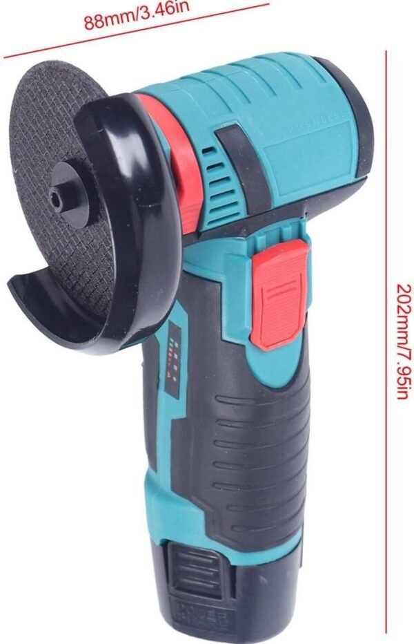 Mini Angle Grinder Kit – Cordless Brushless 12V Polisher Cutting Grinding Tool + Charger 1 img 8173