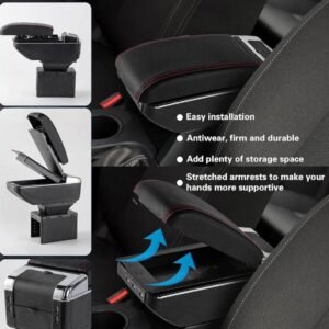 Storage Box with 7 USB Charging Port Dual Layer Car Armrest 12 Storage Box with 7 USB Charging Port Dual Layer Car Armrest - Image 3