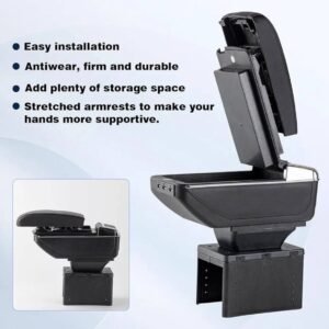 Storage Box with 7 USB Charging Port Dual Layer Car Armrest 19 Storage Box with 7 USB Charging Port Dual Layer Car Armrest - Image 10