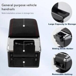 Storage Box with 7 USB Charging Port Dual Layer Car Armrest 13 Storage Box with 7 USB Charging Port Dual Layer Car Armrest - Image 4