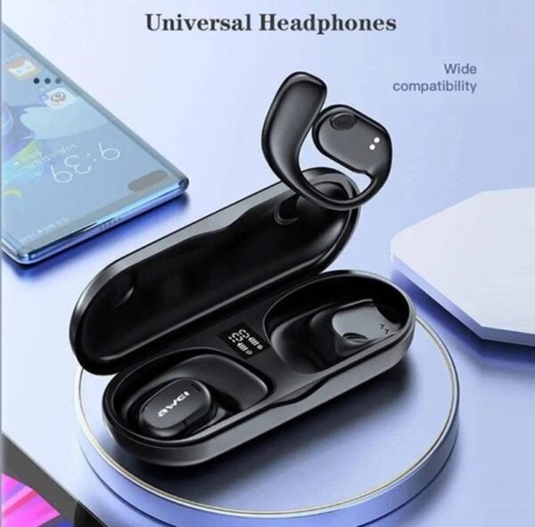 Awei T69 EarHook Sports Earphones – Air Conduction Wireless Bluetooth Headphones 4 img 8371