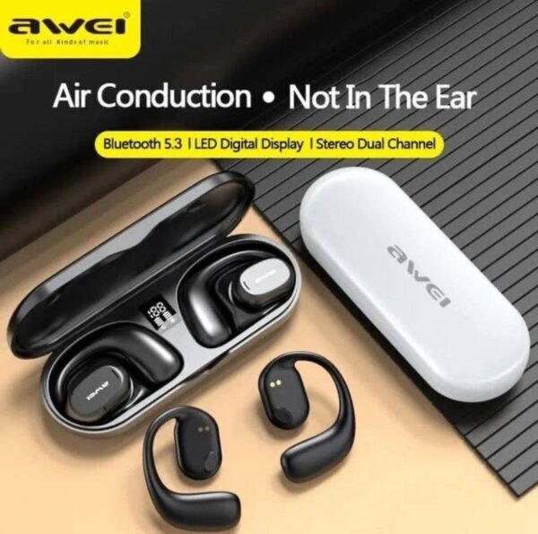 Awei T69 EarHook Sports Earphones – Air Conduction Wireless Bluetooth Headphones 2 img 8372