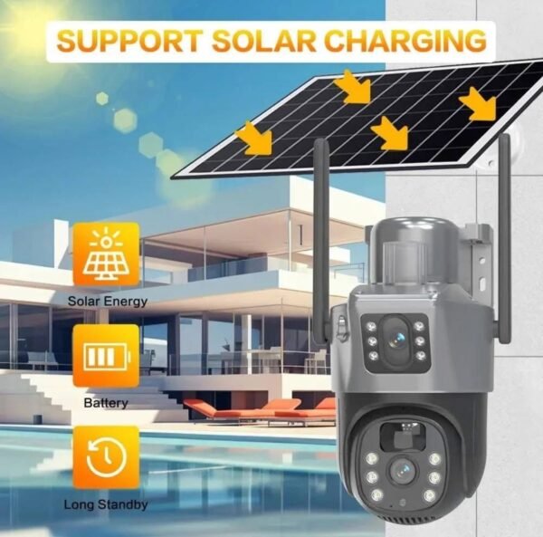 Outdoor Solar Dual Lens/Dual Screen 4G Wireless Security Camera 2 img 8377