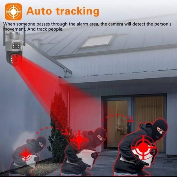 Outdoor Solar Dual Lens/Dual Screen 4G Wireless Security Camera 4 img 8380