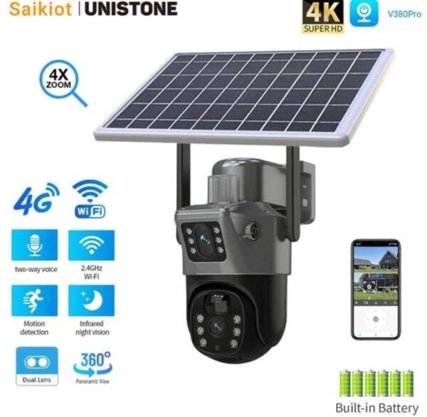 Outdoor Solar Dual Lens/Dual Screen 4G Wireless Security Camera 1 img 8385