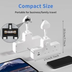 LIPWEL-3-Way Power Adapter with usb ports - 13A 3120W - Image 2