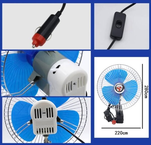 Portable 8” Car Fan 4 img 8641