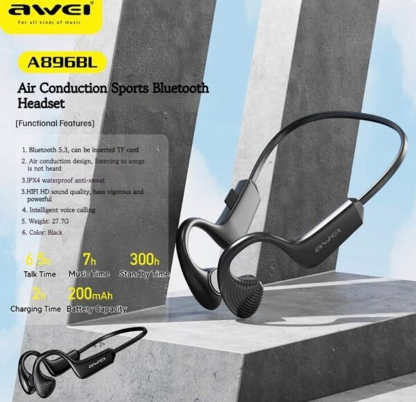 Awei A896BL Wireless Sports & Health Earphones 2 img 8769