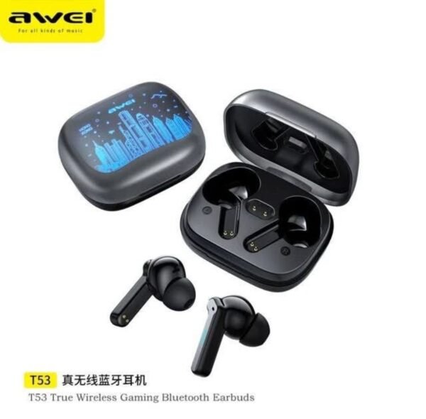 Awei Bluetooth Earphones T53 TWS – ANC Earbuds V5.3 ENC Wireless Headphones 1 img 8774
