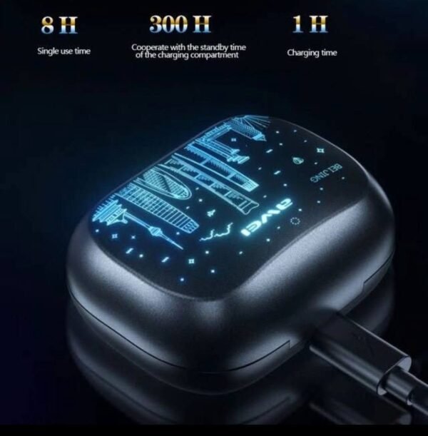 Awei Bluetooth Earphones T53 TWS – ANC Earbuds V5.3 ENC Wireless Headphones 3 img 8779
