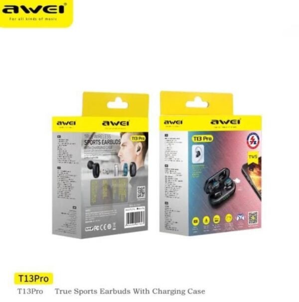 Awei T13 Pro Fone Bluetooth Earphones Wireless Earbuds 1 img 8786