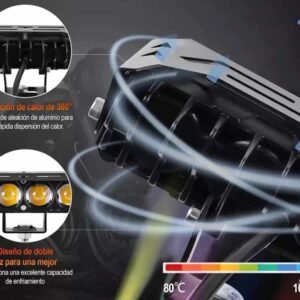 Aluminum Motorcycle Spotlights 22W White Light – Set of 2 12 Aluminum Motorcycle Spotlights 22W White Light – Set of 2 - Image 5