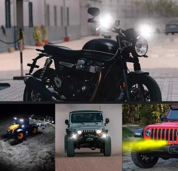 Aluminum Motorcycle Spotlights 22W White Light – Set of 2 5 a6ac793c3d432a23687af4852dbe9556