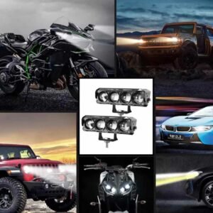 Aluminum Motorcycle Spotlights 22W White Light – Set of 2 11 Aluminum Motorcycle Spotlights 22W White Light – Set of 2 - Image 4