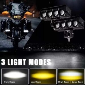 Aluminum Motorcycle Spotlights 22W White Light – Set of 2 14 Aluminum Motorcycle Spotlights 22W White Light – Set of 2 - Image 7