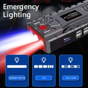 Powerful Portable Car Battery Jump Starter 32.000mAh with Power Bank 16 Powerful Portable Car Battery Jump Starter 32.000mAh with Power Bank - Image 7