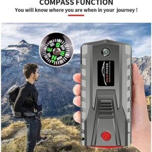 Powerful Portable Car Battery Jump Starter 32.000mAh with Power Bank 14 Powerful Portable Car Battery Jump Starter 32.000mAh with Power Bank - Image 5