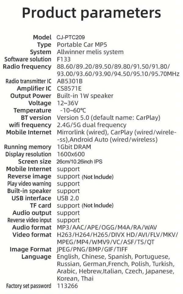 10.26” In-Car Audio System, with Wireless Apple CarPlay & Android Auto 6 img 9344