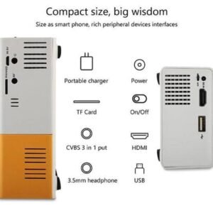 YG300 Mini Portable Multimedia Projector Full HD 1080P Home Theater 15 YG300 Mini Portable Multimedia Projector Full HD 1080P Home Theater - Image 6