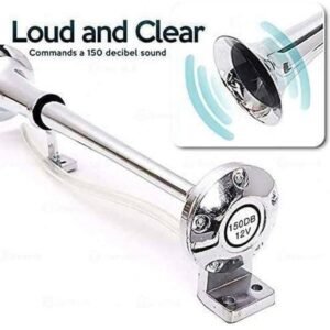 Premium 12V Single Trumpet Air Horn with Chrome-Plated Finish & Compressor – Ideal for Cars, Trucks, Boats, and Trains – Up to 150DB 9 Premium 12V Single Trumpet Air Horn with Chrome-Plated Finish & Compressor – Ideal for Cars, Trucks, Boats, and Trains – Up to 150DB - Image 3