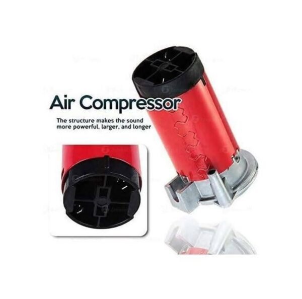 Premium 12V Single Trumpet Air Horn with Chrome-Plated Finish & Compressor – Ideal for Cars, Trucks, Boats, and Trains – Up to 150DB 5 img 9666