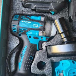 3-in-1 Cordless Power Combo Kit – Drill, Impact Wrench & Angle Grinder | 68V with 2 Rechargeable Batteries & Charger - Image 8