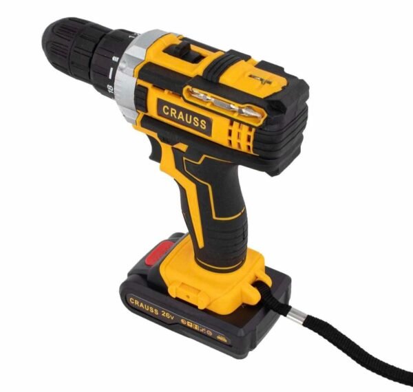 Powerful 26V Cordless Drill Driver Set – 2-Speed with LED, 2 Batteries & 26 Accessories | Ideal for Wood, Metal & Masonry 1 768730e12073a32e86033270709fced0