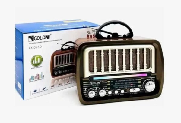 RX-O75D Retro Tabletop Radio with Bluetooth, USB & Solar Charging | Brown Finish 3 899913f2d2ed47d047282b0f92e92a21
