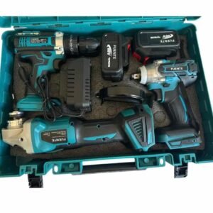 3-in-1 Cordless Power Combo Kit – Drill, Impact Wrench & Angle Grinder | 68V with 2 Rechargeable Batteries & Charger - Image 9