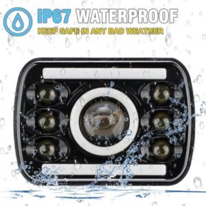 LED Headlight with Angel Eyes H4 – 60W 12-24V for Unmatched Performance & Style 7 LED Headlight with Angel Eyes H4 – 60W 12-24V for Unmatched Performance & Style - Image 1