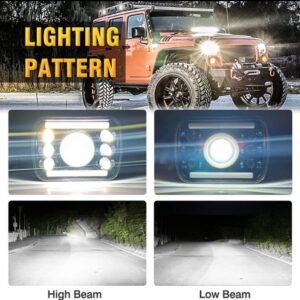 LED Headlight with Angel Eyes H4 – 60W 12-24V for Unmatched Performance & Style 12 LED Headlight with Angel Eyes H4 – 60W 12-24V for Unmatched Performance & Style - Image 6
