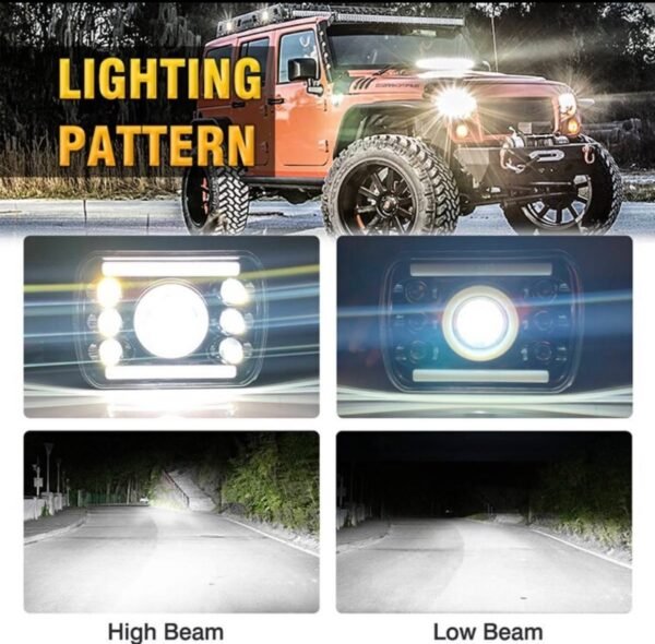 LED Headlight with Angel Eyes H4 – 60W 12-24V for Unmatched Performance & Style 5 img 9862