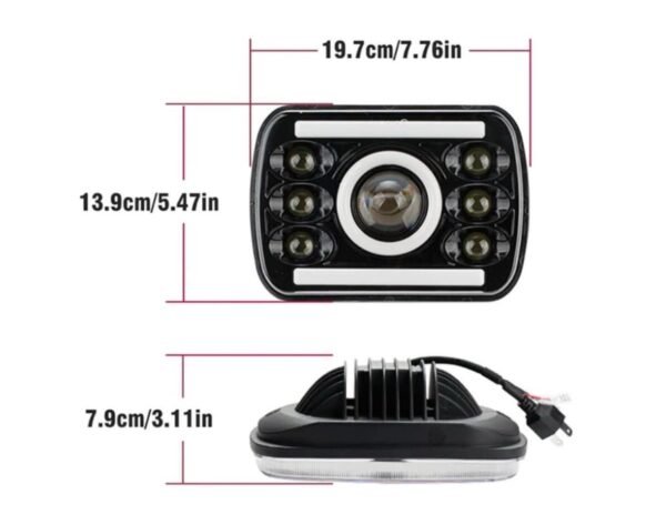 LED Headlight with Angel Eyes H4 – 60W 12-24V for Unmatched Performance & Style 2 img 9863