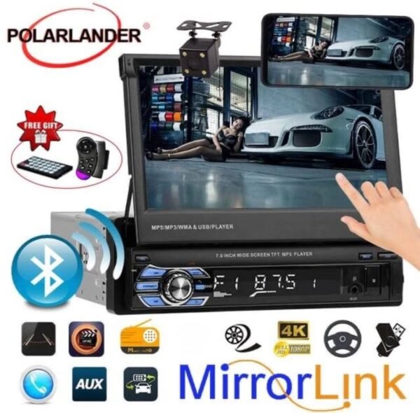 1 Din 7” Touch Screen Car Radio MP5 Player with Bluetooth & FM 7 img 9955