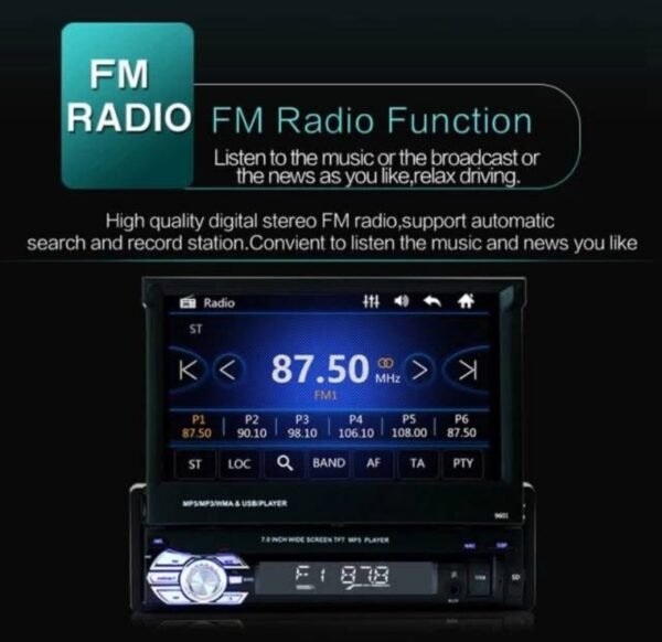 1 Din 7” Touch Screen Car Radio MP5 Player with Bluetooth & FM 5 img 9957